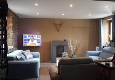 Plafond tendu Barrisol à Comblain-au-Pont (Liège, Belgique)