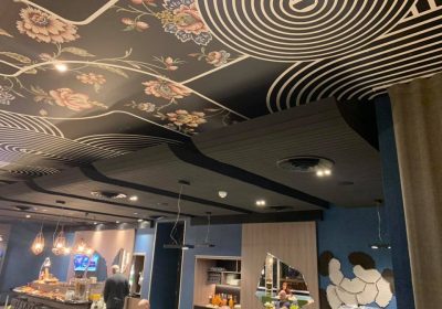 Plafond tendu imprimé et acoustique