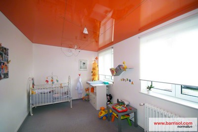 Plafond tendu coloré - Orange