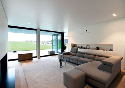 Plafond tendu blanc mat - Salon particulier