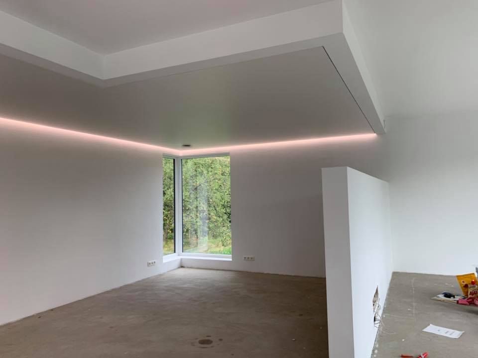 Plafond tendu Belgique nouvelle construction